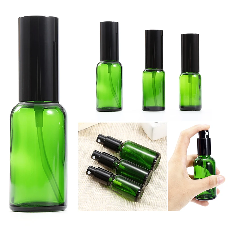 Download Green Empty Glass Perfume Sprayer Cosmetic Jar Pot mini Makeup Face Lotion Atomizer Sample ...