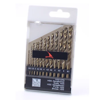 

YOUSAILING 13pcs HSS 5% Cobalt Drill Bits Set 1.5-6.5mm Spiral Drill Bits For Drilling Stainless Steel 1mm-8mm