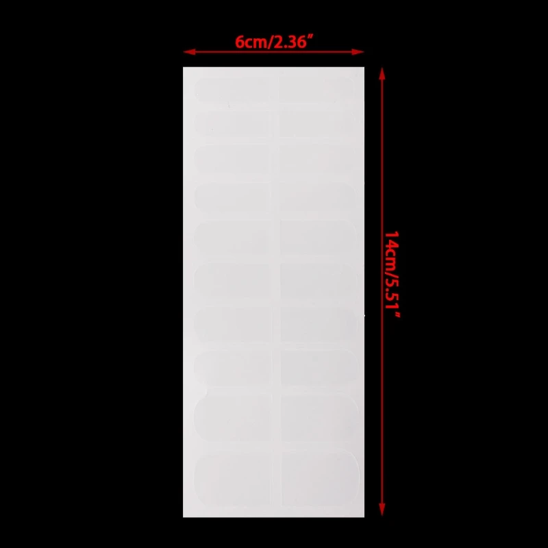 

1Pc/20Nails Transparent Protective Film Nail Art Polish Base Peel Off Sticker