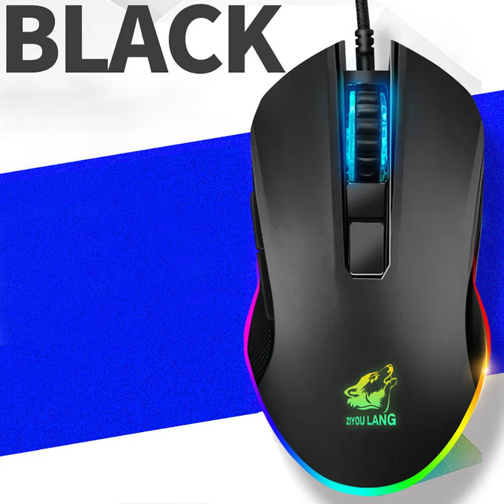 

V1 USB 3200DPI Cable Colorful Backlight LED Ergonomic Gaming Mouse For Laptop PC