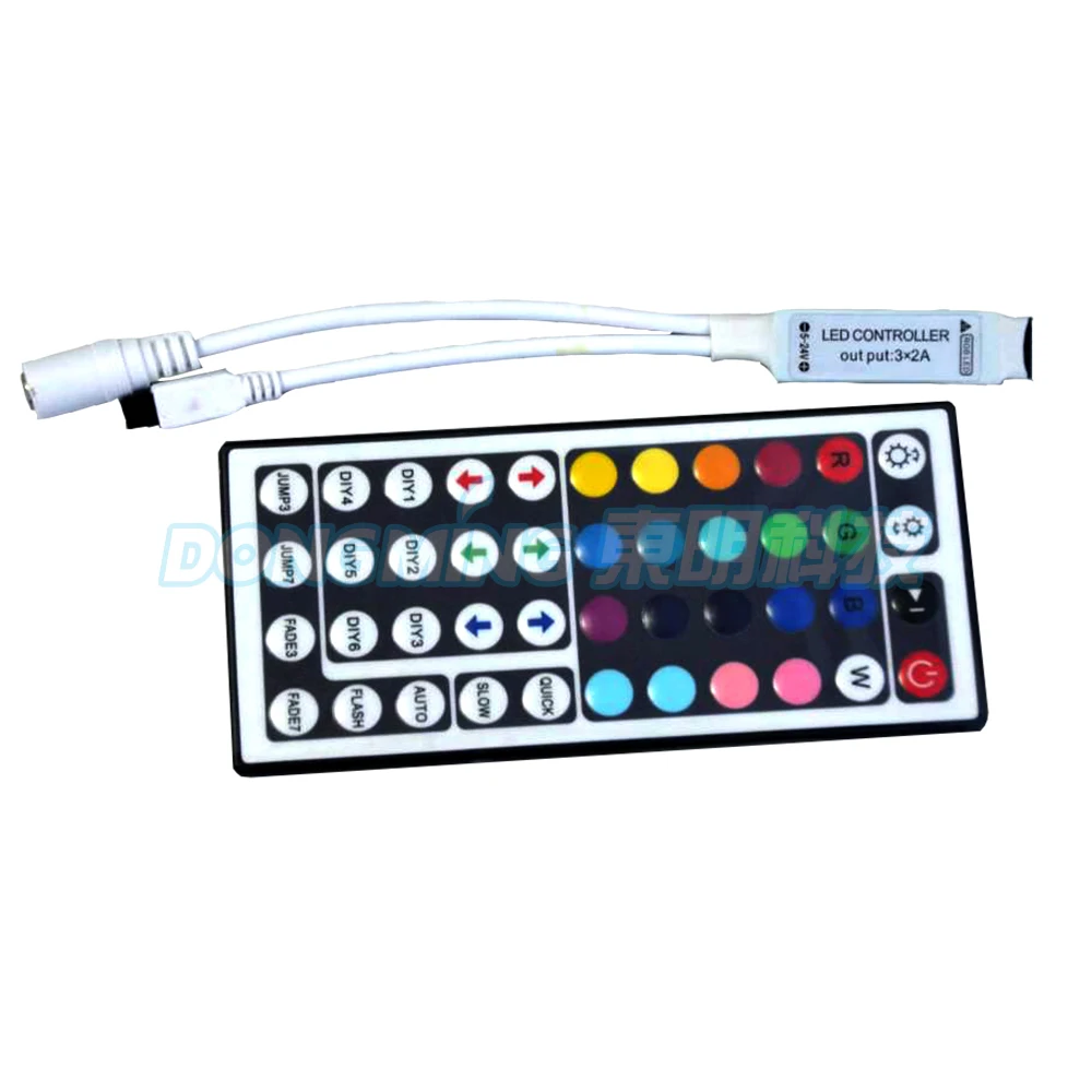 #cheap DC 5 24V 44 Keys Wireless IR Remote controller, mini RGB LED Controller Dimmer For LED Strip 5050 3528 34 Modes,4pcs lot
