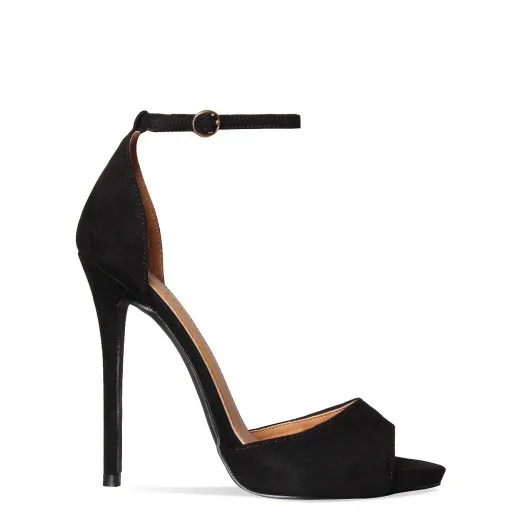 

Black Two Piece Women Pumps High Heels Stilettos Ol Shoes Party Pump Shoes Peep Toe Ankle Strap Designer Shoes Women Luxury 2017