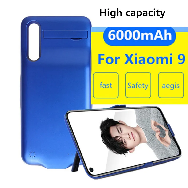

NTSPACE 6000mAh Portable Back Clip Battery Case Ultra-thin mobile Power Pack Charging Box for Xiaomi 9 Battery Charger Box