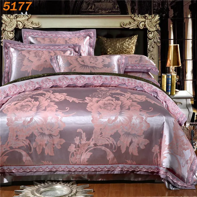 silver silk bedding sets king size tencel silk bed linen european silk bed sheets