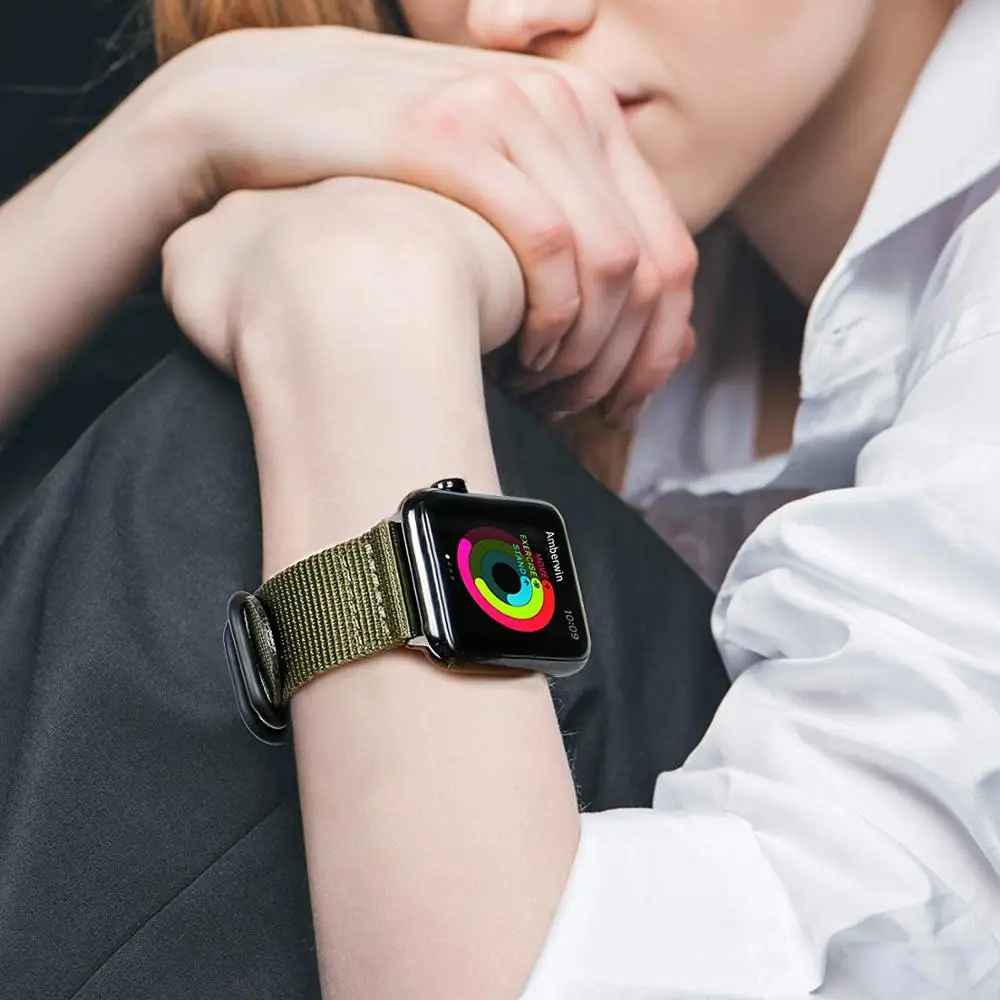 Ремешок НАТО для часов 5 band 44 мм 40 спортивный нейлоновый браслет iWatch 42 38 watch 3 4 2