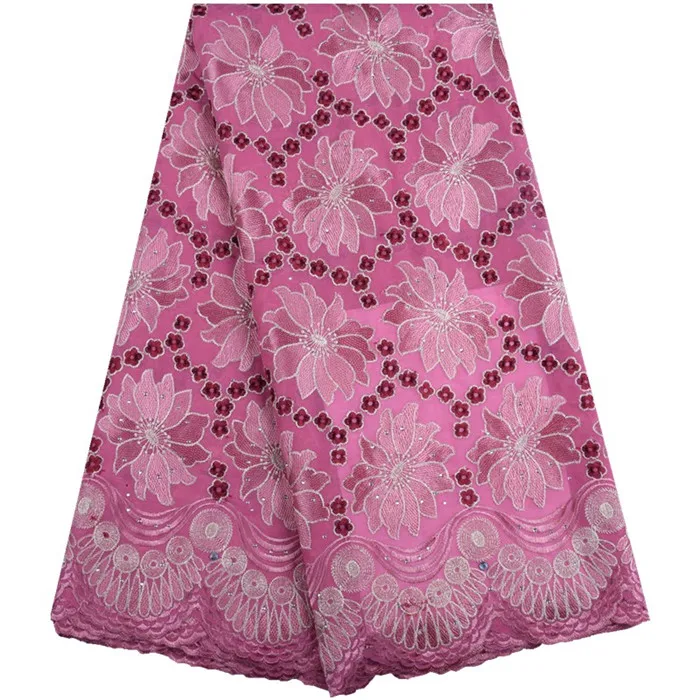 Вышитая хлопковая африканская кружевная ткань высокого качества нигерийская кружевная ткань швейцарский Тюль французская сухая кружевная ткань для платья A1558 - Цвет: As picture