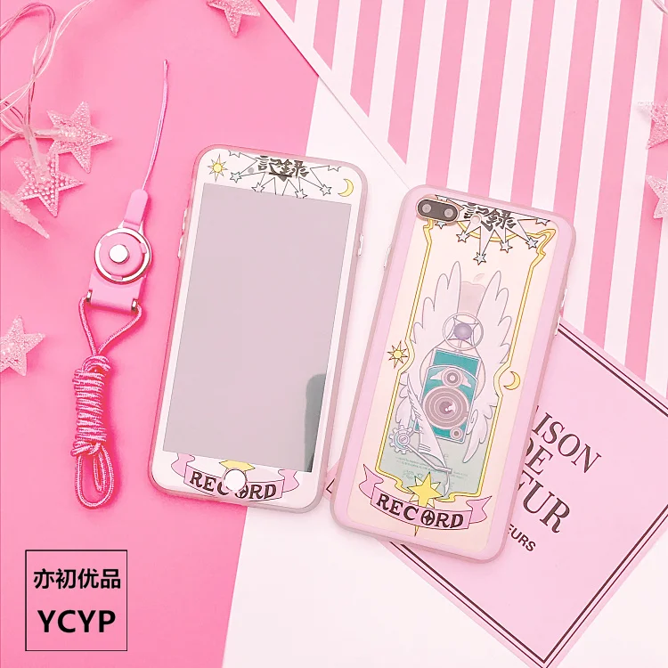 Чехол для iphone XS Max Sailor Moon+ пленка для экрана из закаленного стекла, Чехол для карт Sakura для iphone X XR 6 6 S 7 plus 8 8 plus