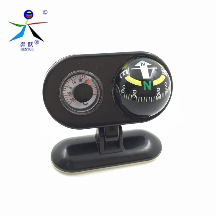 

Pivoting Compasses Dashboard Dash Mount Vehicle-borne Type Car Compass with Thermometer Caravan Boat Truck Compass