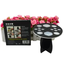 Round acrylic Makeup Brush Holder Cosmetic Makeup Brushes Display holder Showing Rack makeup brush Drying rack Stand Storage