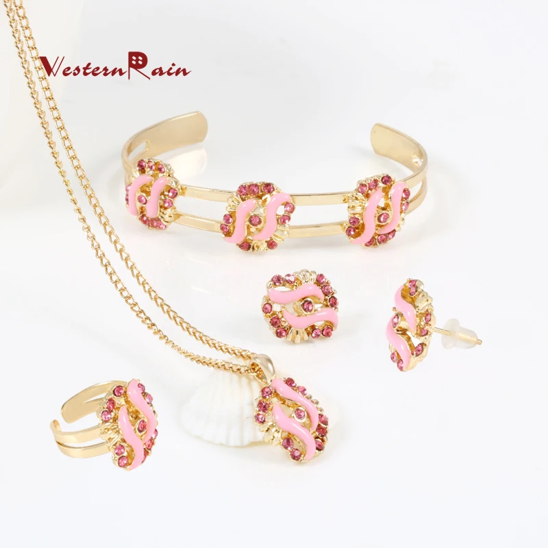 Buy Fashion Kid Necklace Bracelet Jewelry Lovely Pink