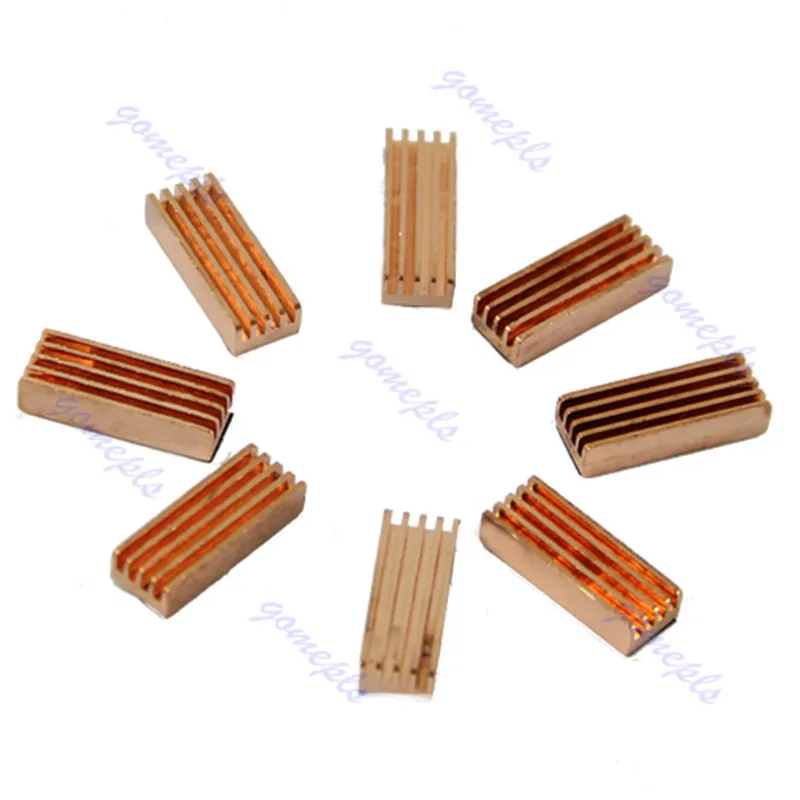  BGEKTOTH 22x8x5mm Memory Cooler RAM 8pcs/lot Heatsink Pure Copper Radiator Heat Sink For PC Compute