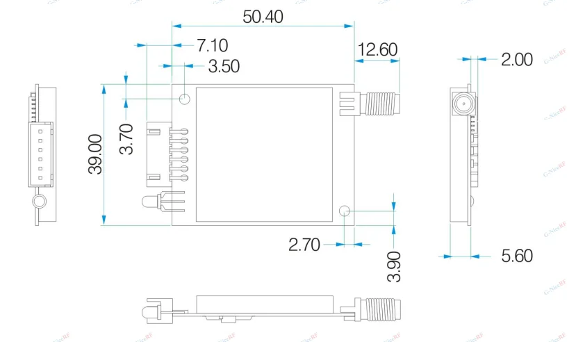 2PCS-Lora6100pro 1 Вт 433 мГц TTL/RS232/RS485 сетки и AES Шифрование 8 км сети Smart повторителя узел беспроводной rf модуль