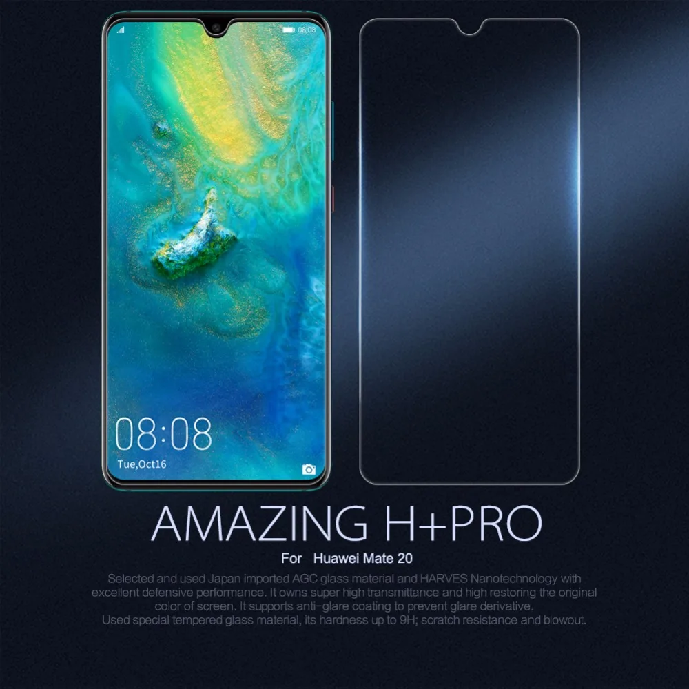 

Huawei mate 20 Tempered Glass NILLKIN Amazing H+PRO 2.5D Acr Round Edge Anti-Explosion Glass Screen Protector For Huawei mate 20