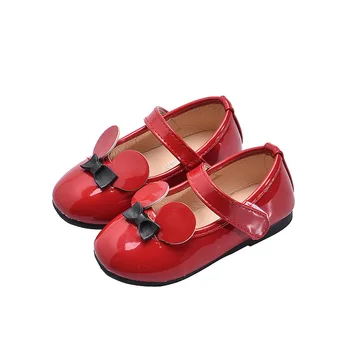 

Kids Baby Toddler Children Wedding Party Dress Princess Leather Shoes For Girls School Dance Shoes Red A908