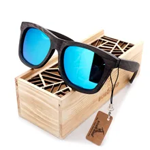 Bobo vogel new luxus männer sonnenbrille holz beiläufige polarisierte linse sonnenbrille für männer mit holz geschenkbox 2017 steampunk