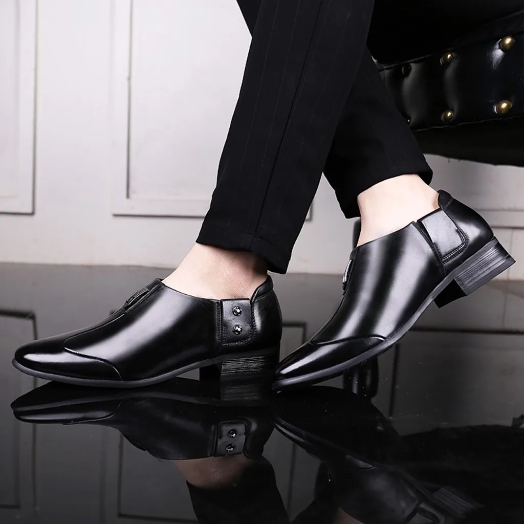 Мужские модельные туфли-светильник коричневого цвета; черные кожаные туфли в стиле дерби; элегантные бордовые туфли; классические мужские туфли в европейском стиле; sapatos