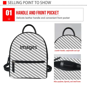 

ThiKin Black PU Backpack Women kar-lager-filds Print Small Shoulder Bags for Girls Female School Bookbag Daypack Waterproof