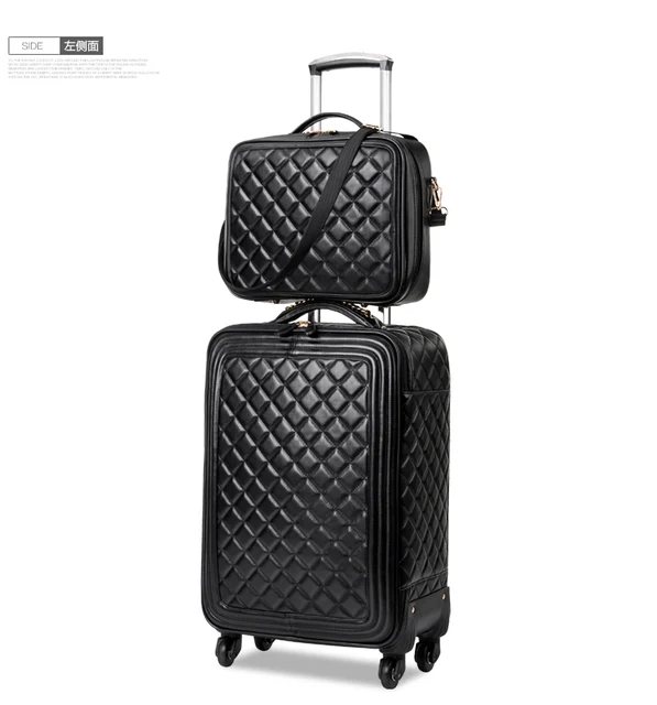 New fashion women rolling luggage with handbag female 16/20/24 inch  boarding bag password travel set trolley suitcase - AliExpress