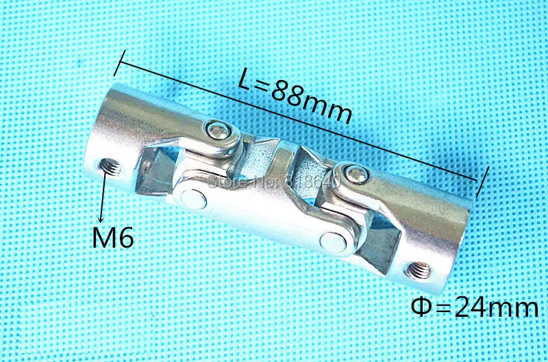 12 мм x 15 мм OD24mm L88mm Двойные универсальные шарниры муфта из нержавеющей стали разъем пересечения Соединительная RC автомобилей Лодка мод