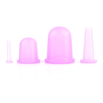 

4 pcs/set Body Massage Anti Cellulite Silicone Vacuum Massager Silicone Cupping Cup Health Care For Eye Back Leg Arm Face new