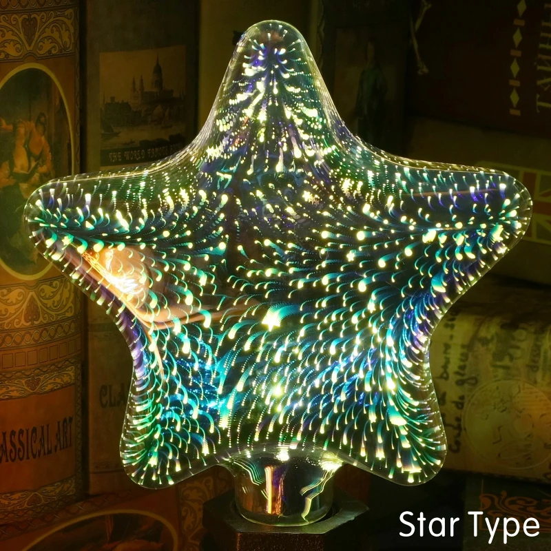 LATTUSO LED Light Edison Bulb 3D Decoration Bulb 220V A60 ST64 G95 G80 G125 E27 Holiday Lights Novelty Christmas Lamp Lamparas LATTUSO LED Light Edison Bulb 3D Decoration Bulb 220V A60 ST64 G95 G80 G125 E27 Holiday Lights Novelty Christmas Lamp Lamparas