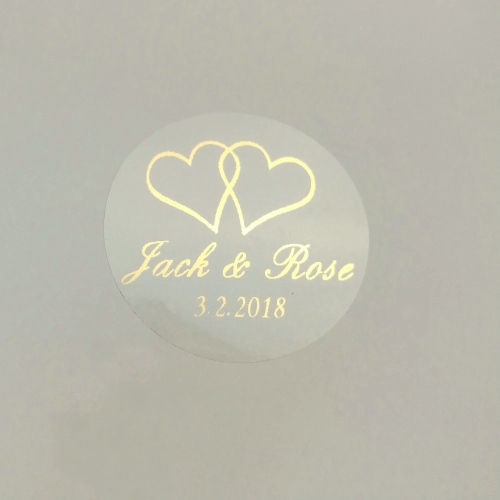 gold personalised stickers