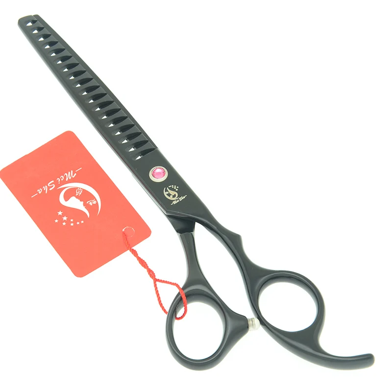 Meisha 7 inch Pet Grooming Scissors Kit Dog Cat Fish Bone Thinning Hairdressing Shears Set Curved Cutting Haircut Tools HB0152