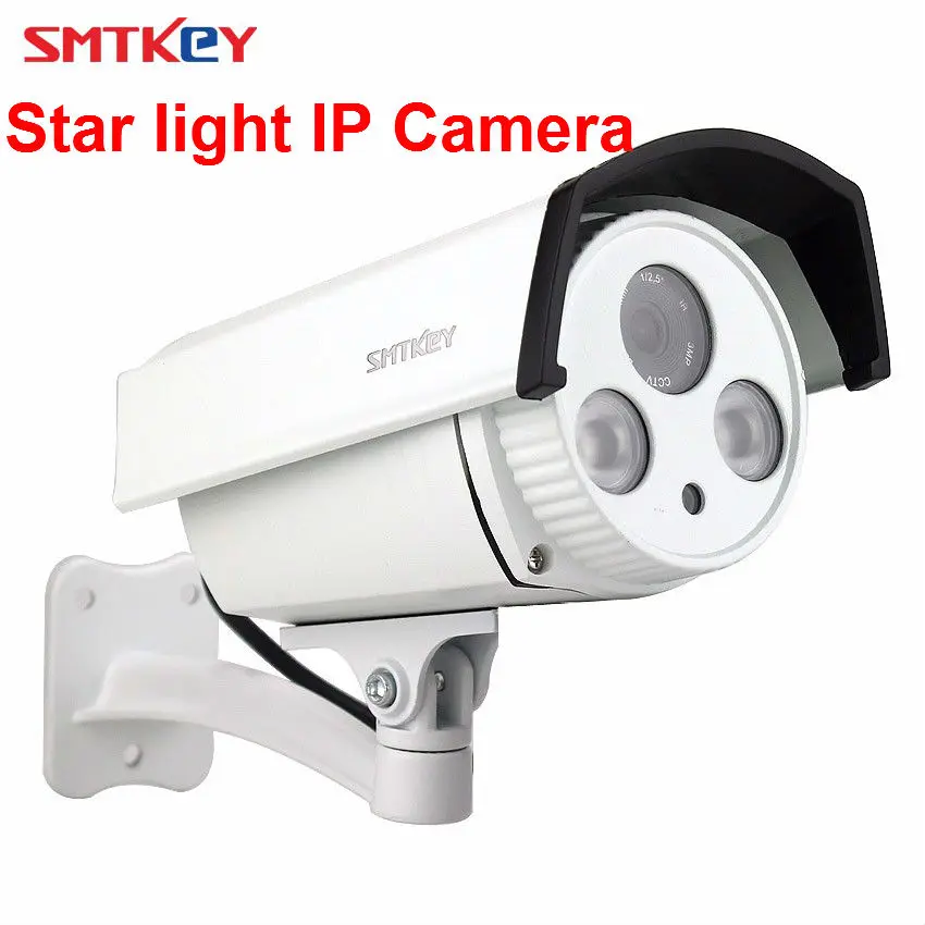 

SMTKEY Outdoor Waterproof Onvif 3516C+IMX291 Sensor Array IR LED Star light 1080P IP Camera Starlight IPC 2MP IP Security Camera