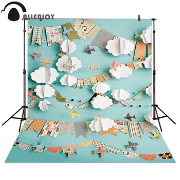 

Allenjoy Photography backdrops Paper plane flag children room newborn cake smash background for photo studio