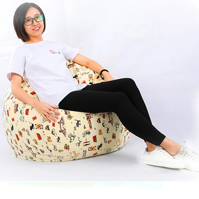 

Kids Adult Printed BeanBag Lounger Sofa Cover Chairs Outdoor Pouf Puff Couch Lazy Bean Bag Sofas Without Filling Seat Tatami