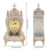 Vintage Desk Retro Alarm Clock Classical Royalty Sitting Room TV Cabinet Imperial European Creative Sit Pendulum Clocks 5