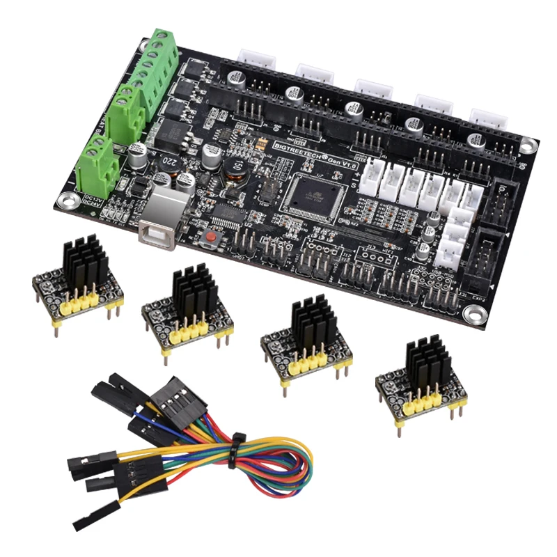 BIGTREETECH GEN V1.0 плата управления 4 слойная печатная с a4988/DRV8825/TMC2100 драйвер Reprap MKS Gen V1.4