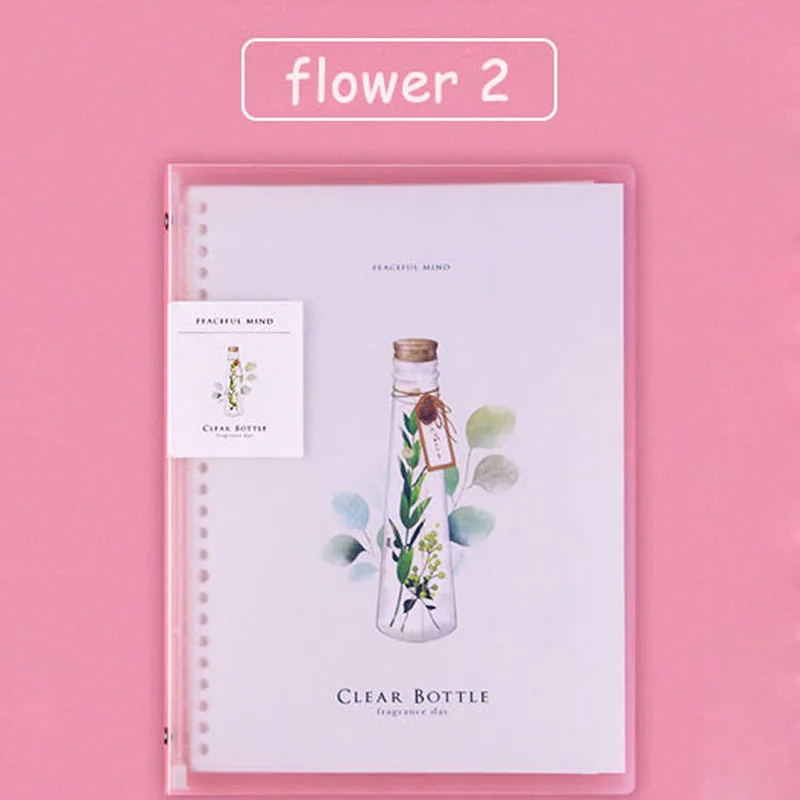 Deli дневник съемный свободный лист простой, маленький, B5 Ноутбук Милые Творческие Школьные принадлежности - Цвет: flower 2