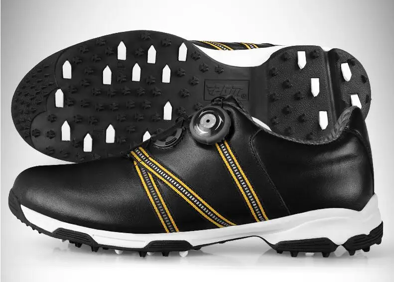New Rotary Shoelaces Golf Shoes With Prevent Sideslip Spikes Breathable