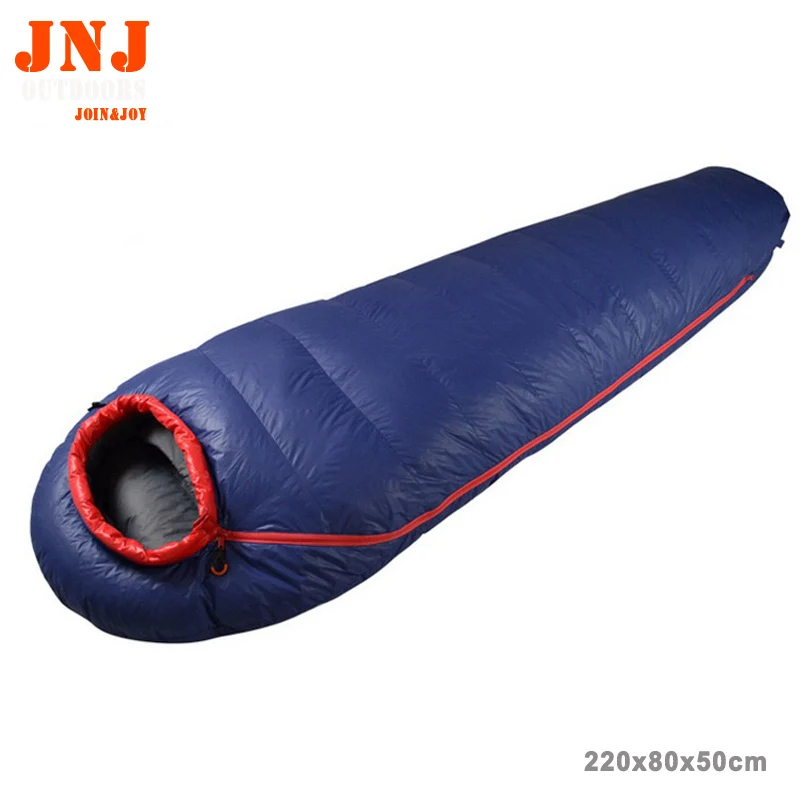 

Best brand new winter outdoor hiking camping down sleeping bag mummy style white duck down lining sleep bags