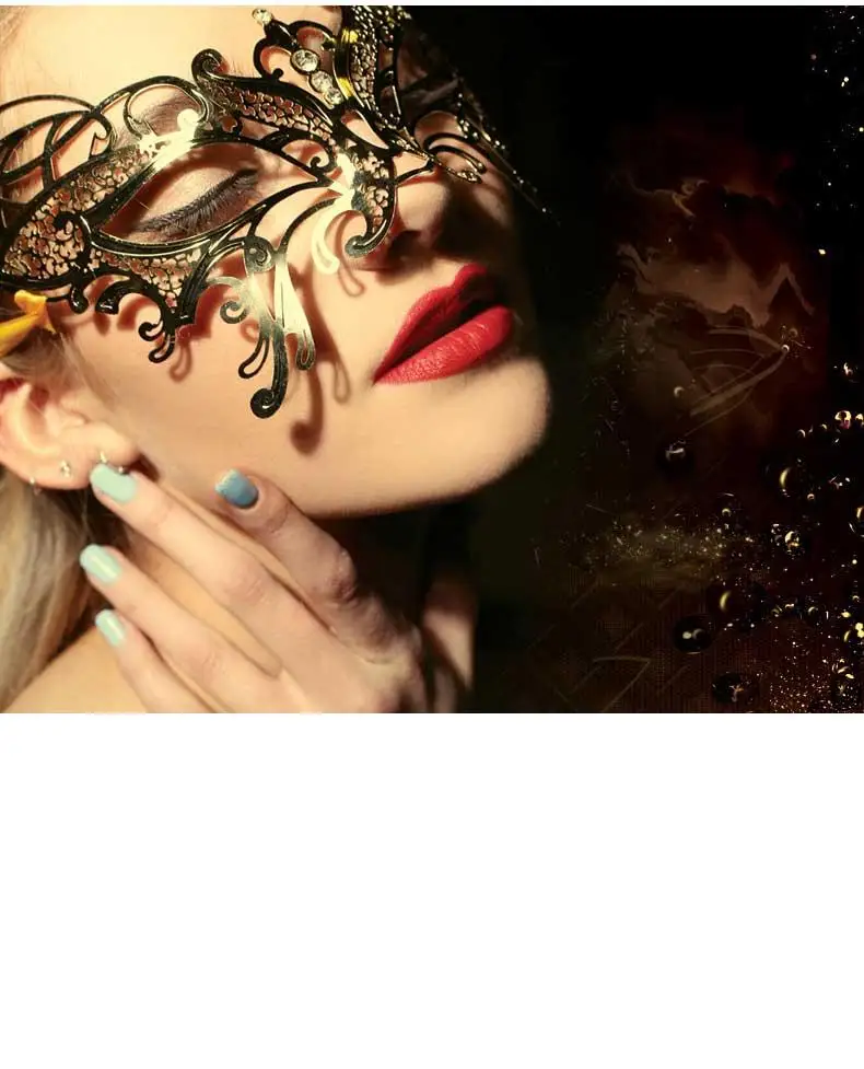 

Halloween lace funny goggles sexy iron mask princess makeup party mask