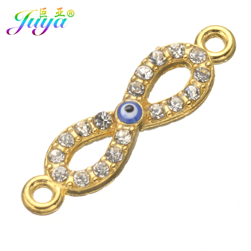 

Infinity Jewelry Components Gold Infinity Enamel Evil Eye Connectors Accessories For Women Men DIY Connect Jewelry Making