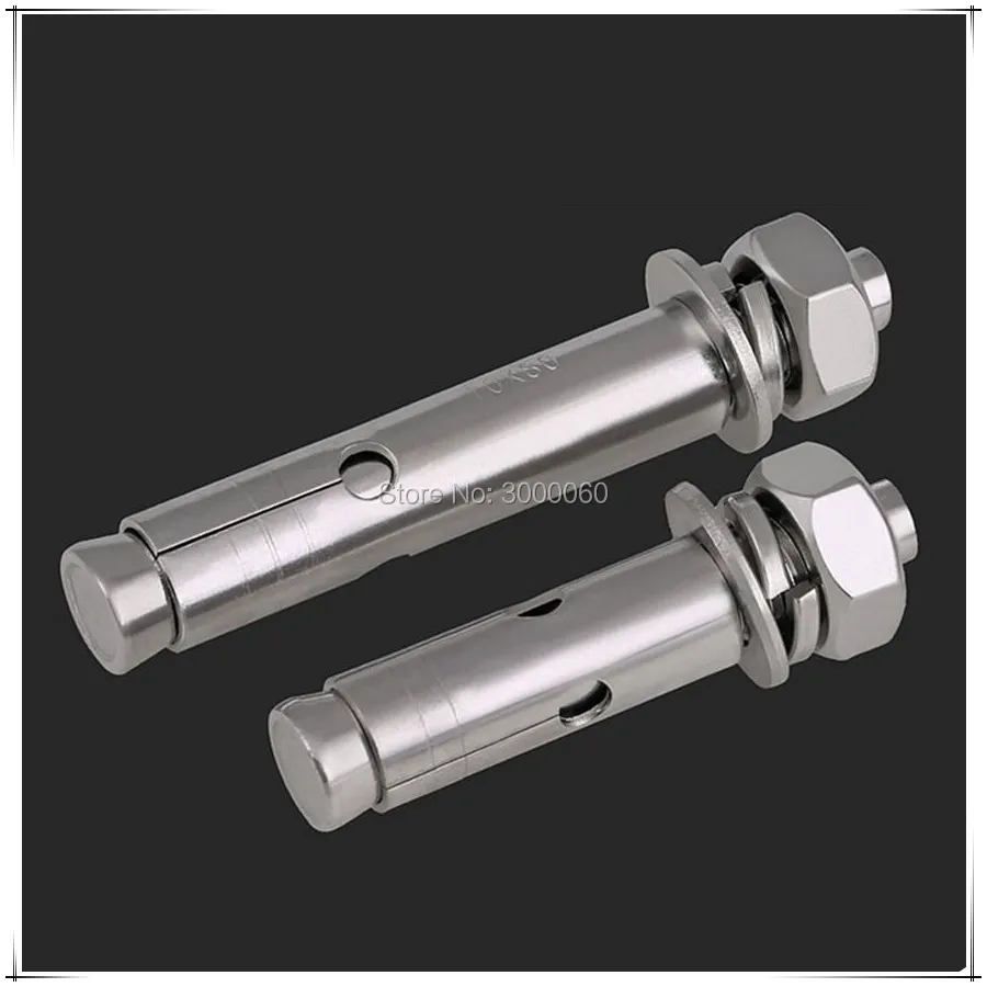Болт анкерный из нержавеющей стали m10x100 мм с рукавом 304 15 шт./лот|anchor bolts|expansion anchor