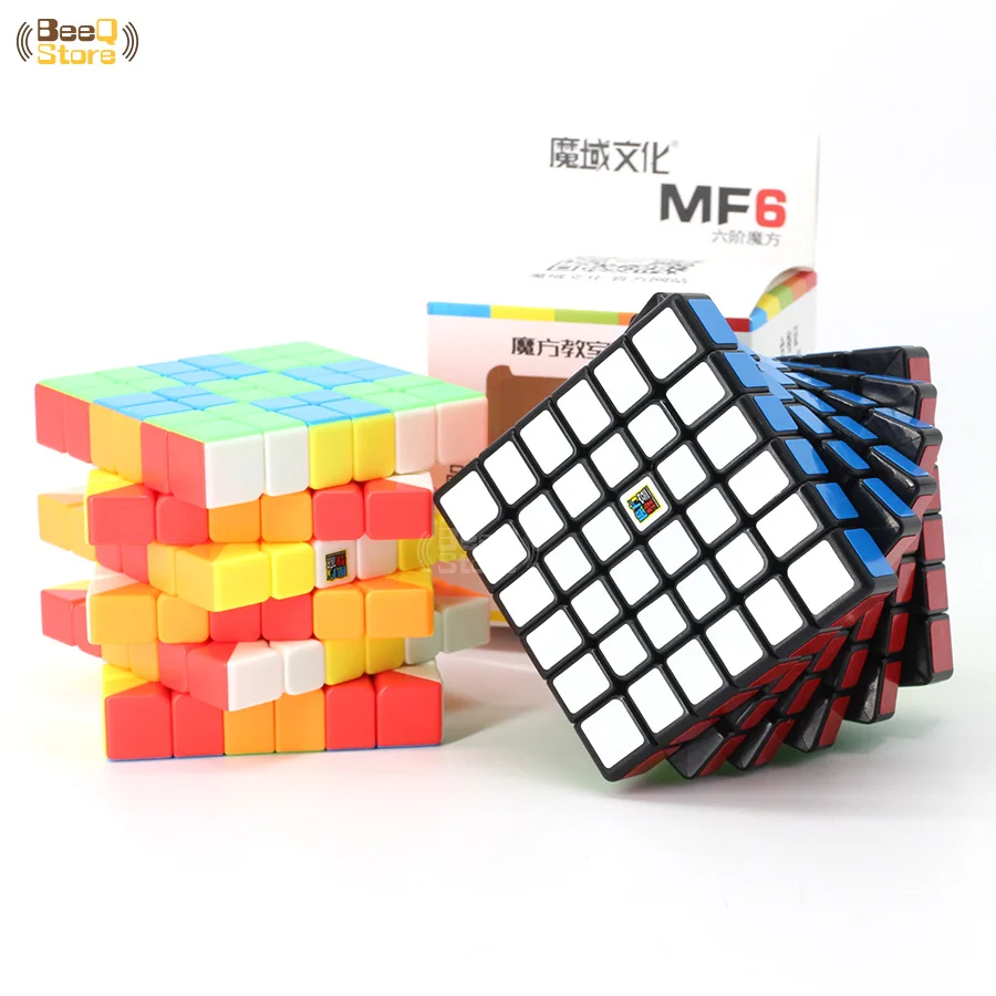 Mofangjiaoshi MF6 6x6 куб Скорость черный Stickerless 6 слой 68 мм Профессиональный головоломки 6x6x6 для начинающих плеер Обучающие Детские игрушки