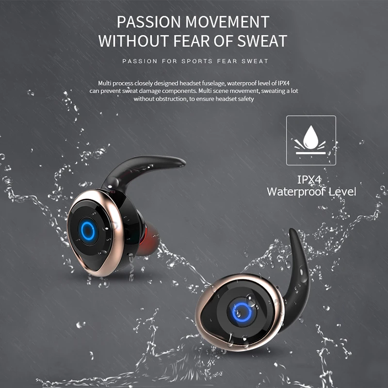 AWEI T1 TWS беспроводные Bluetooth наушники 3D стерео звук водонепроницаемые спортивные