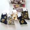 [EIOISAPRA]Korean Style Women Sunflower Short Socks Creative Art Harajuku Japanese Socks High Quality Cotton Tide Sox ► Photo 2/6