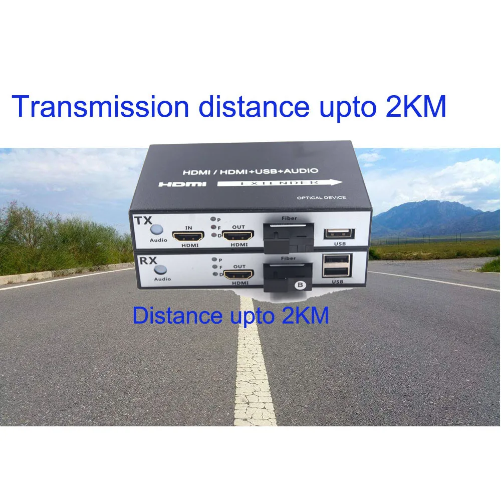 HDMI fiber optic extender with KVM-13