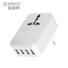 ORICO Универсальный Power Plug Путешествия преобразования адаптер с 4 USB 1 AC 20 Вт многорозеточный Путешествия Power Strip