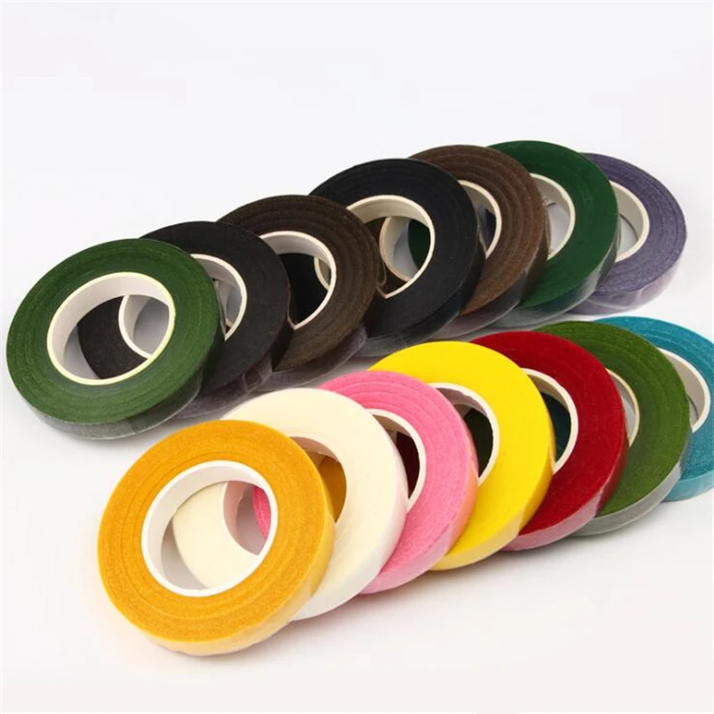 

30 Yard 12MM Floral Tape Self-adhesive Paper Tape For Garland Wreaths DIY Craft Artificial Flower Supplies Flower Decorative
