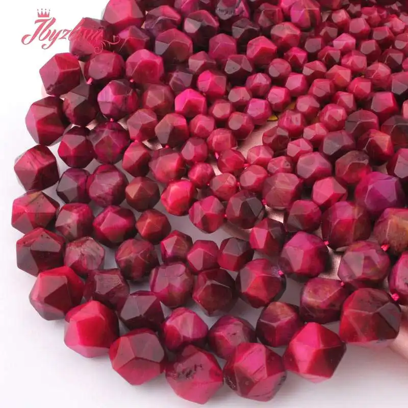 6 8 10 12 мм граненые Magenta тигровые глаза бусины натуральный камень для DIY ожерелье