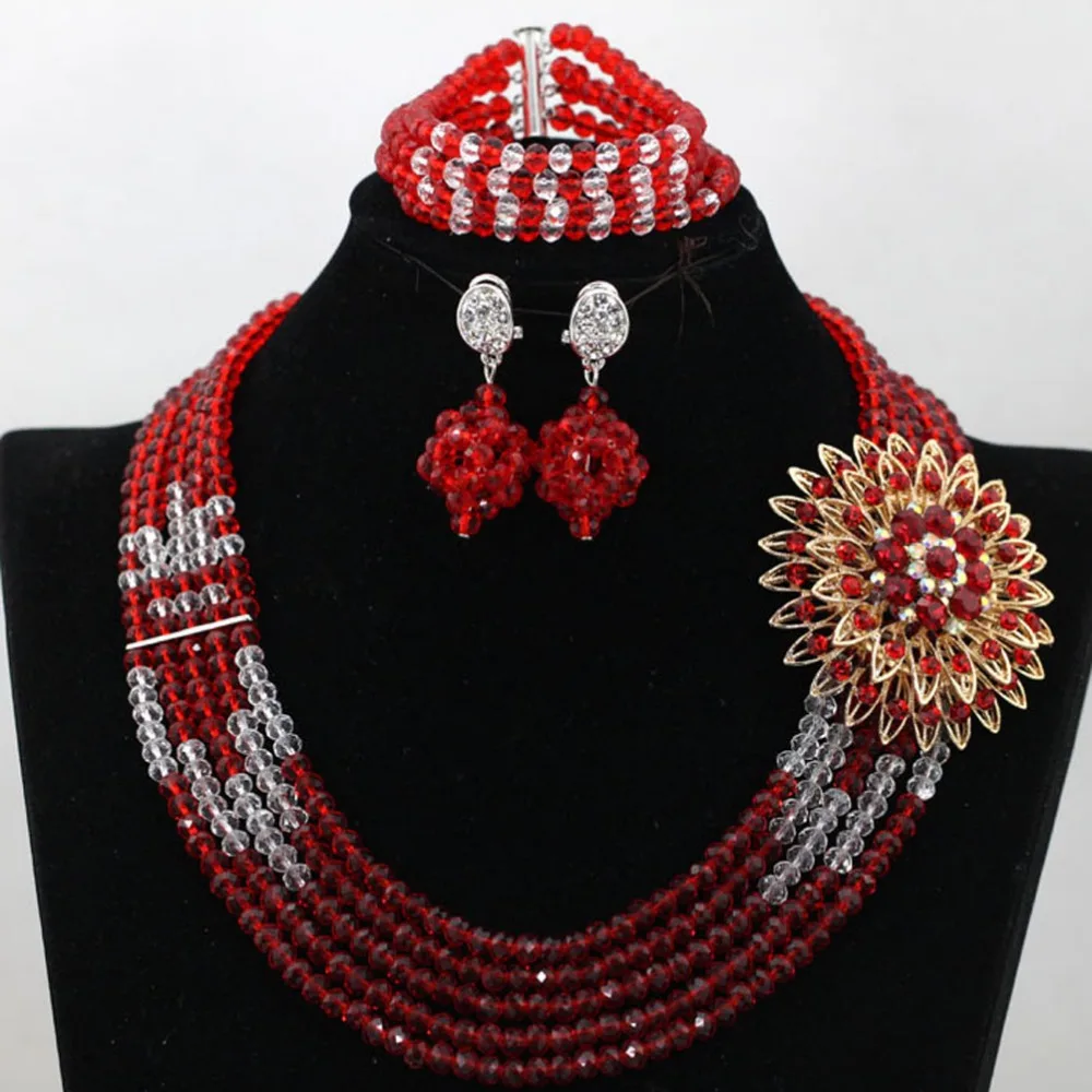 

African beads necklace nigerian jewelry sets for wedding women necklace sets