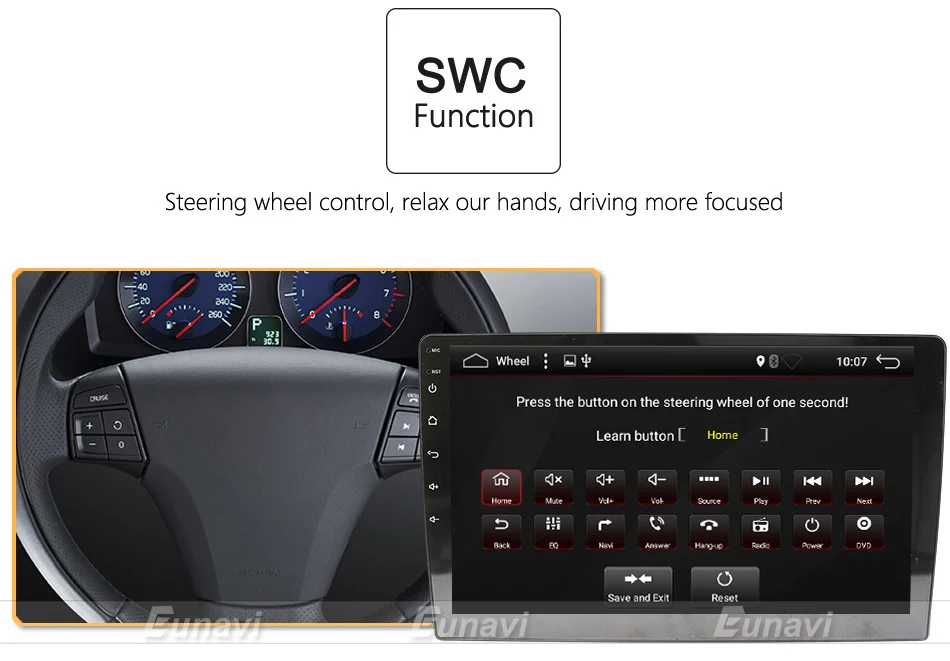 Perfect Eunavi Quad Core 2G RAM 32G ROM Android 7.1 2 din Car Radio GPS Navi For VW Skoda Magotan POLO PASSAT Golf 7 Jetta Super Octavia 22