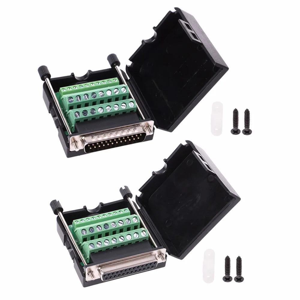 

DB25 D-SUB female Terminal port Plastic Cover Data Cable Nut Connector