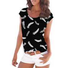 Femmes Vêtements Femmes D'été Impression Manches Courtes Gilet Tunique Décontractée Chemise Hauts Streetwear haut femme grande taille женские футболки
