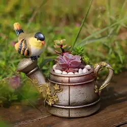 Мини-сад плантатор суккулентный кашпо цветочные Горшечное растение бонсай коробка садовый декор Животные в форме цветочные горшки